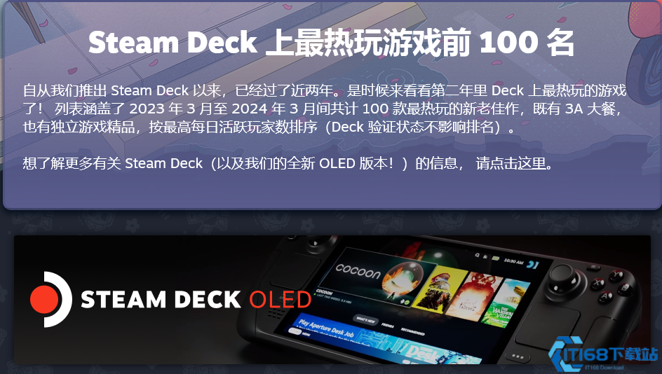 Steam Deck 榜单升级：Valve 引入全新游戏热度排行系统