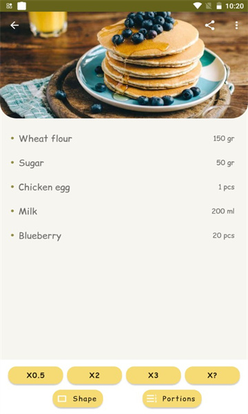 Recipe calculator